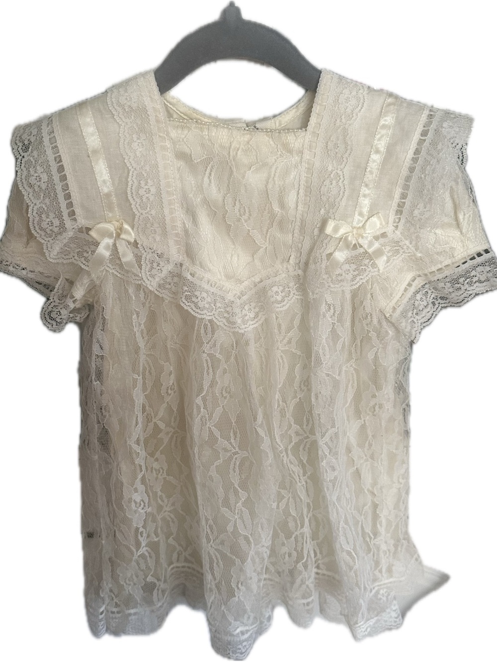 Stunning Gunne Sax Jessica McClintock Girls Vintage Lace Dress Size 3T